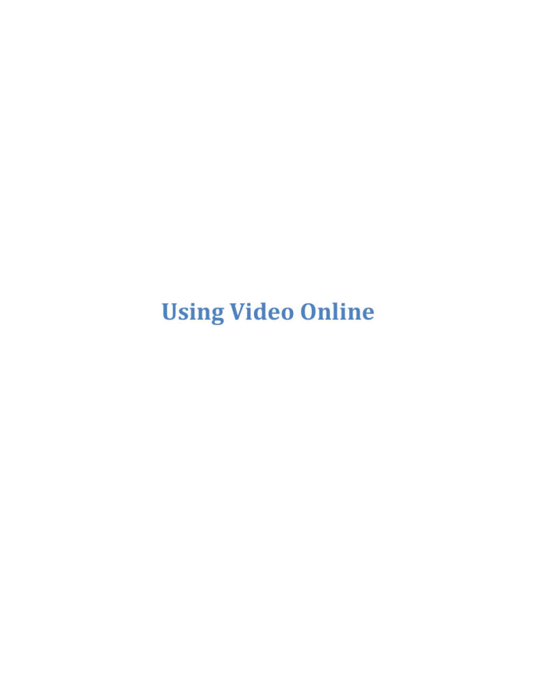 Using Video on Your Websites PDF Download – Unknown Author