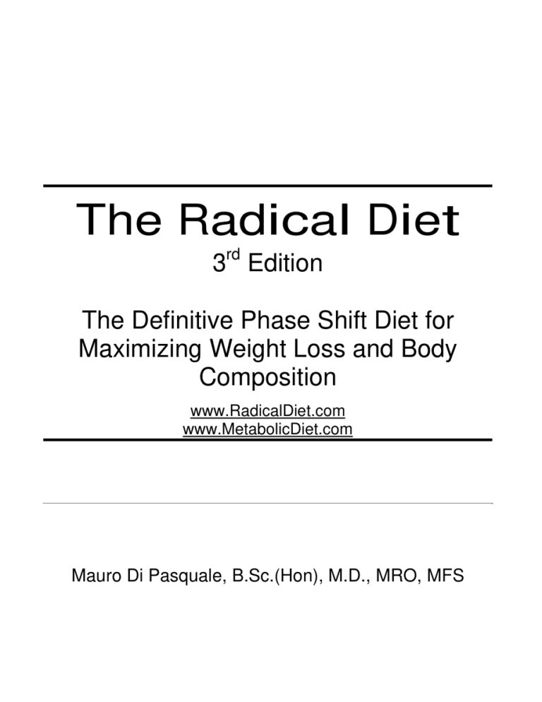The Radical Diet PDF Download – Unknown Author