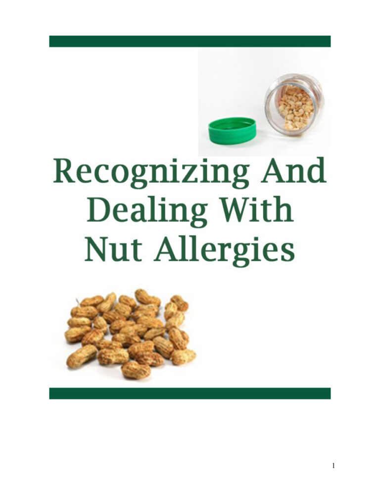 Recognizing and Dealing with Nut Allergies PDF Download – Unknown Author
