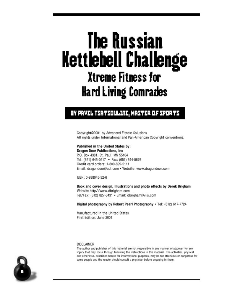 Russian Kettlebell Challenge PDF Download – Unknown Author