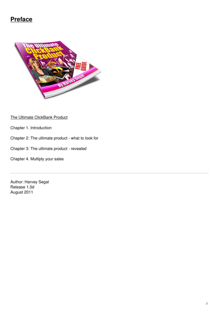The Ultimate Clickbank Product PDF Download – Unknown Author