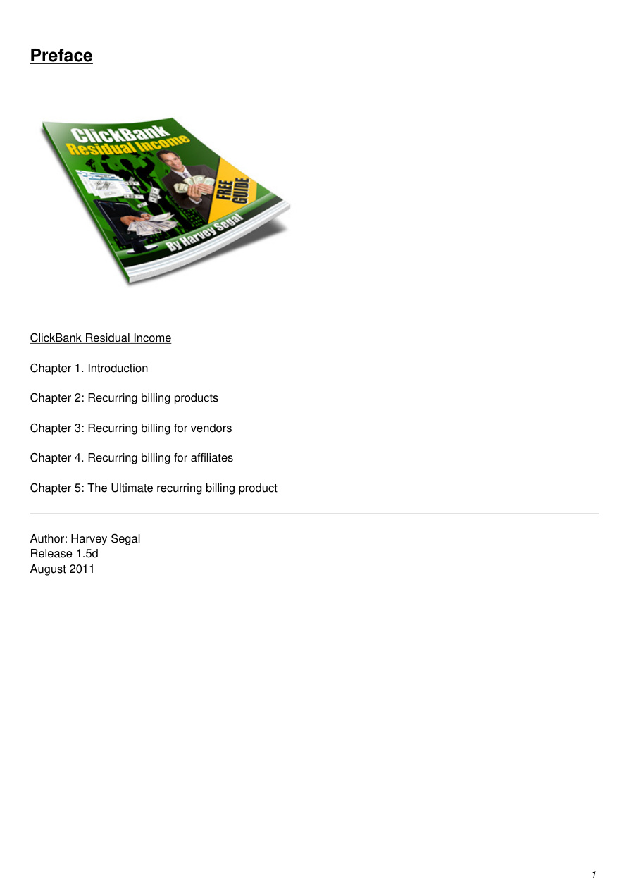 Clickbank Residual Income PDF Download