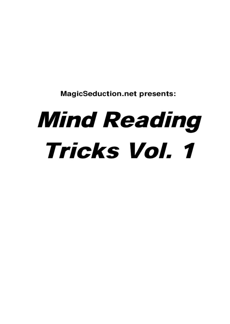 Mind Reading Tricks PDF Download – Unknown Author