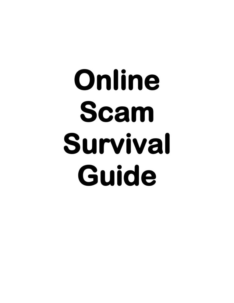 Online Scam Survival Guide PDF Download – Unknown Author