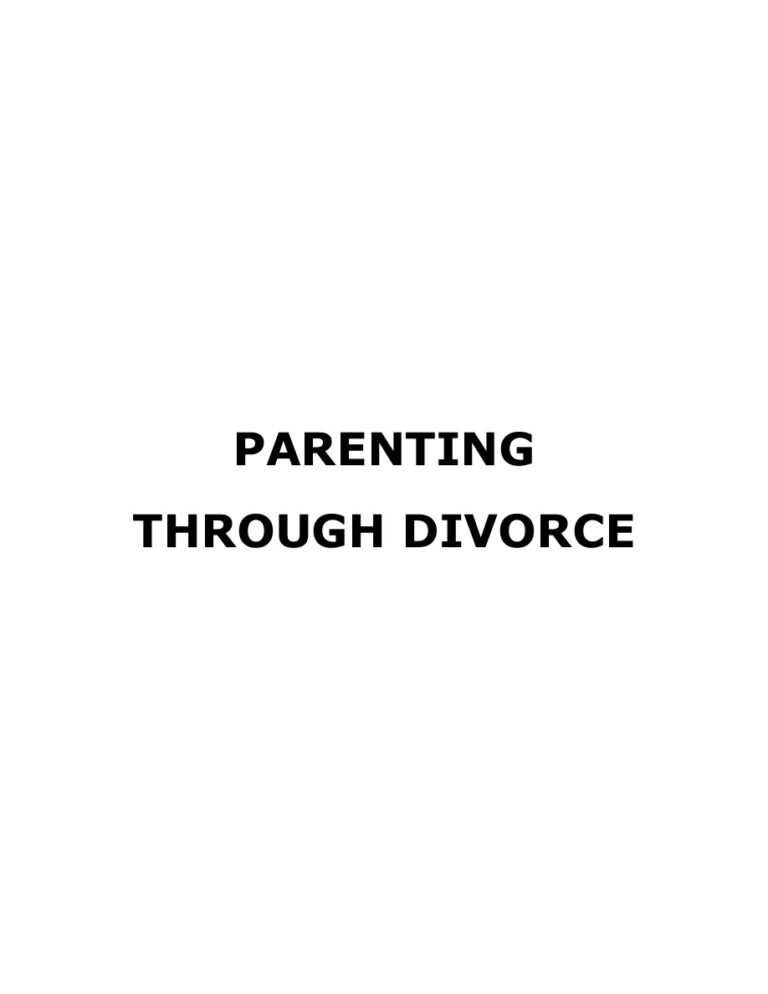 Parenting Through Divorce PDF Download – Unknown Author