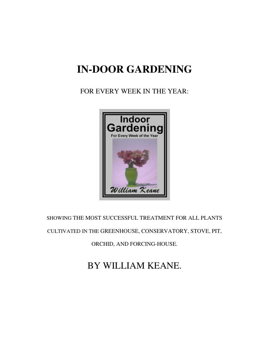 Indoor Gardening for Every Week in the Year PDF Download