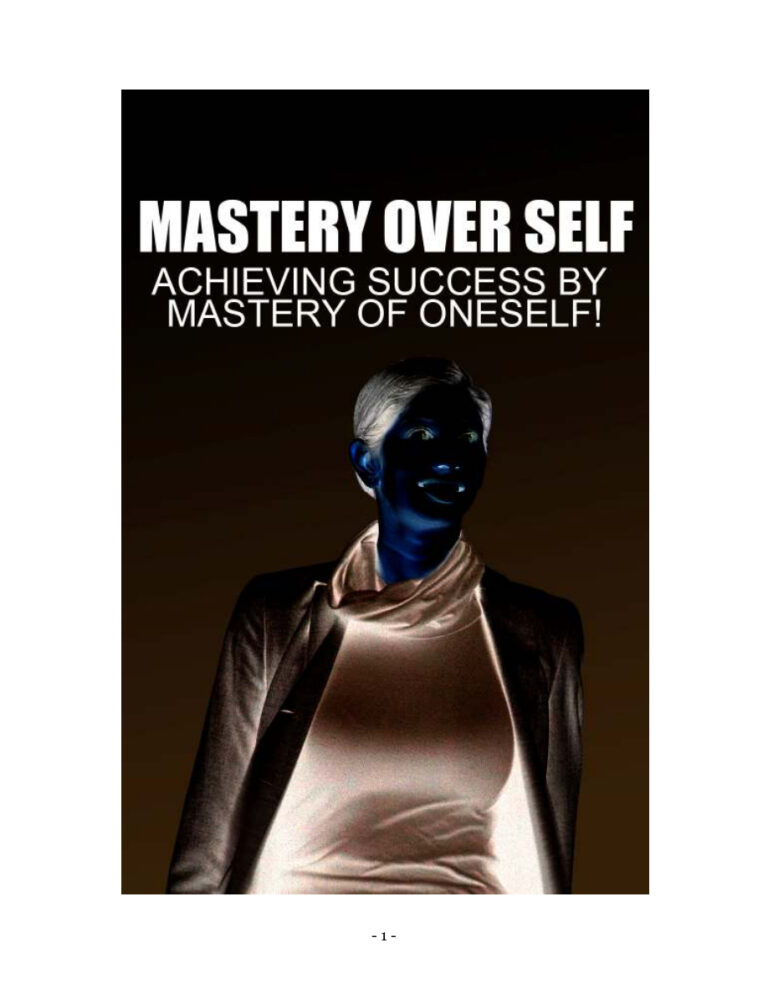 Mastery Over Self PDF Download – Unknown Author