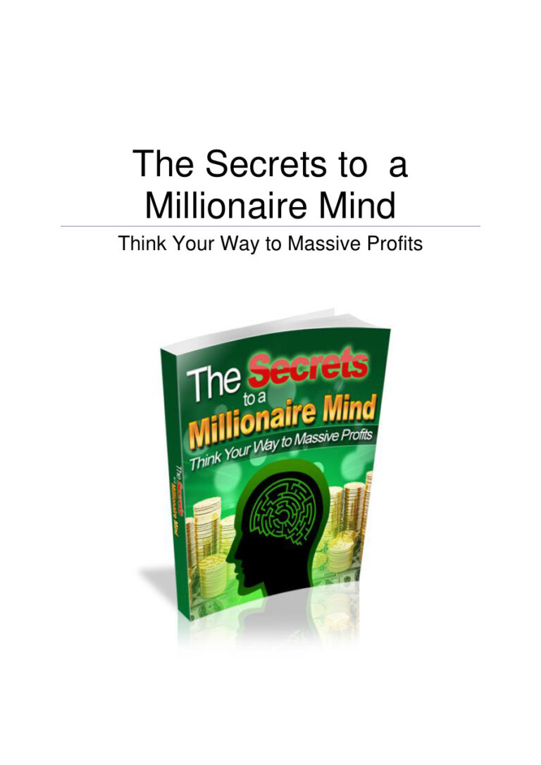 The Secrets to a Millionaire Mind PDF Download – Unknown Author