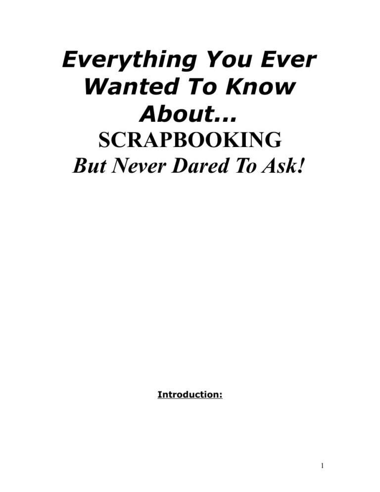Everything You Ever Wanted to Know About Scrapbooking PDF Download – Unknown Author