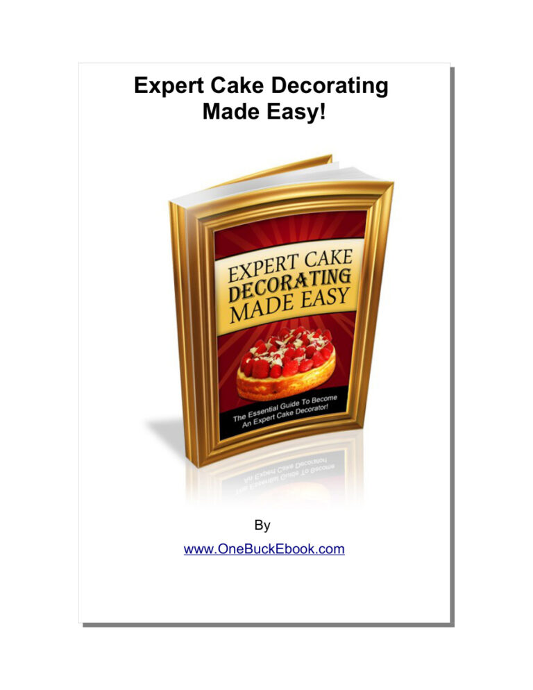 Expert Cake Decorating Made Easy PDF Download – Unknown Author
