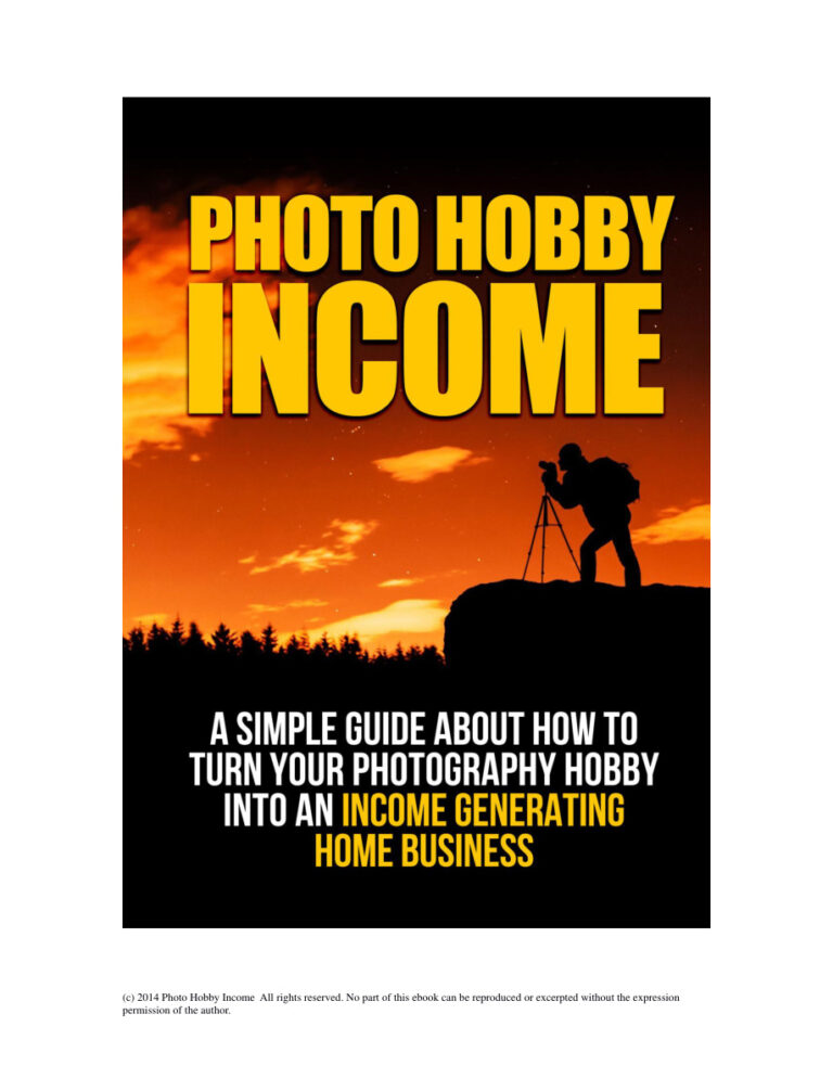 Photo Hobby Income PDF Download – Unknown Author