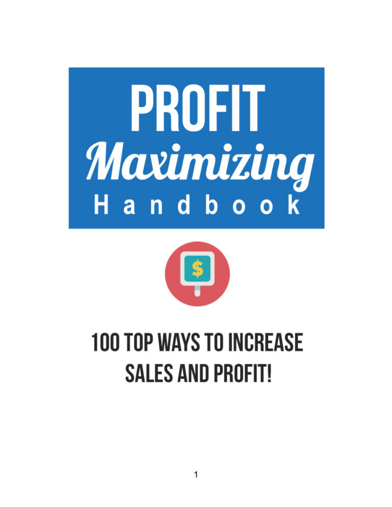 Profit Maximizing PDF Download – Unknown Author