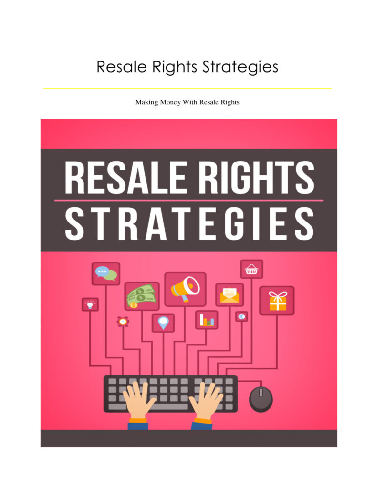 Resale Rights Strategies PDF Download – Unknown Author