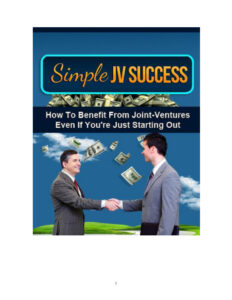 68cfe283e05de simple jv success how to benefit from joint ventures even if you re just starting out Kitap Kapağı