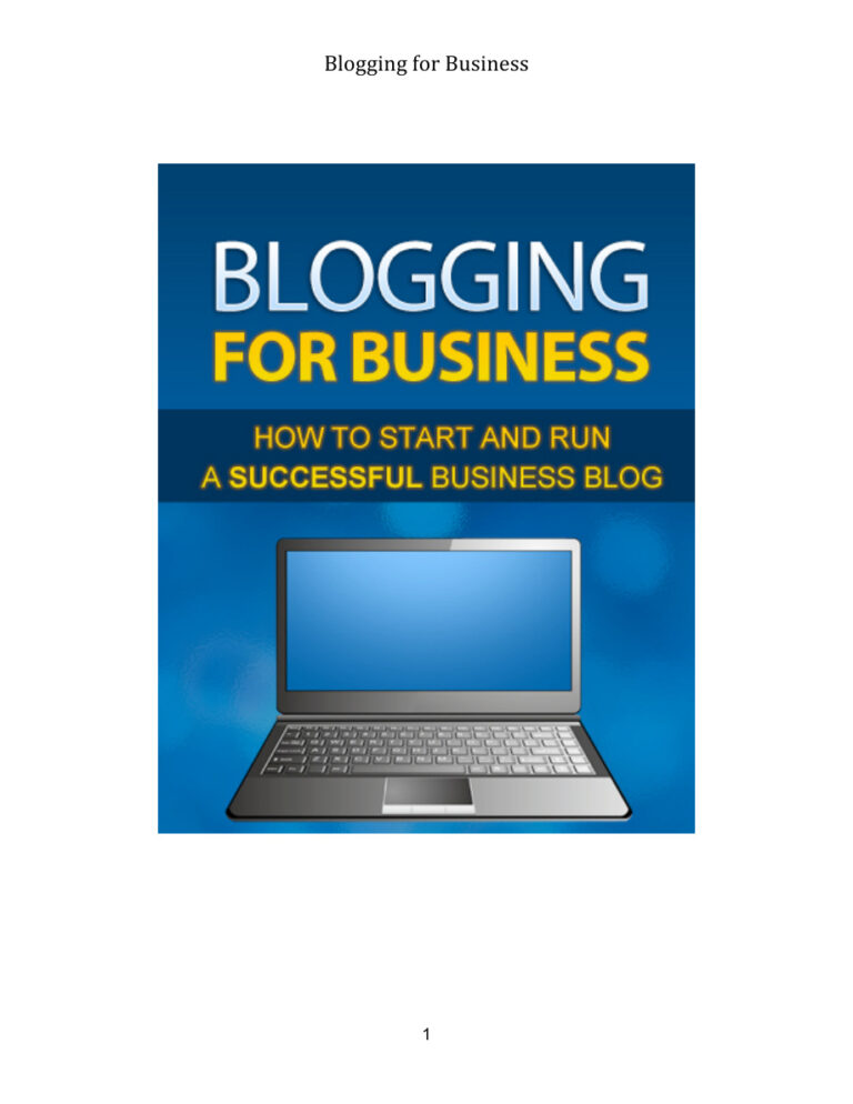 Blogging for Business PDF Download – Unknown Author