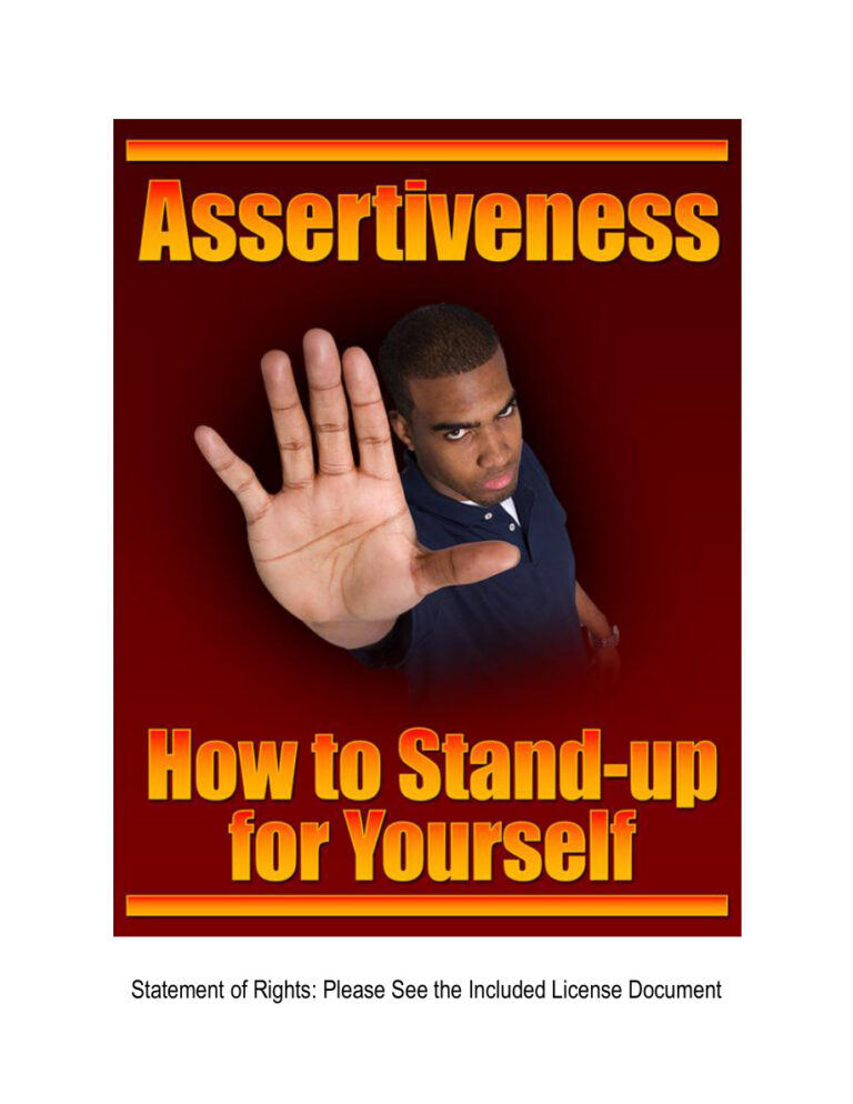 Assertiveness PDF Download – Unknown Author