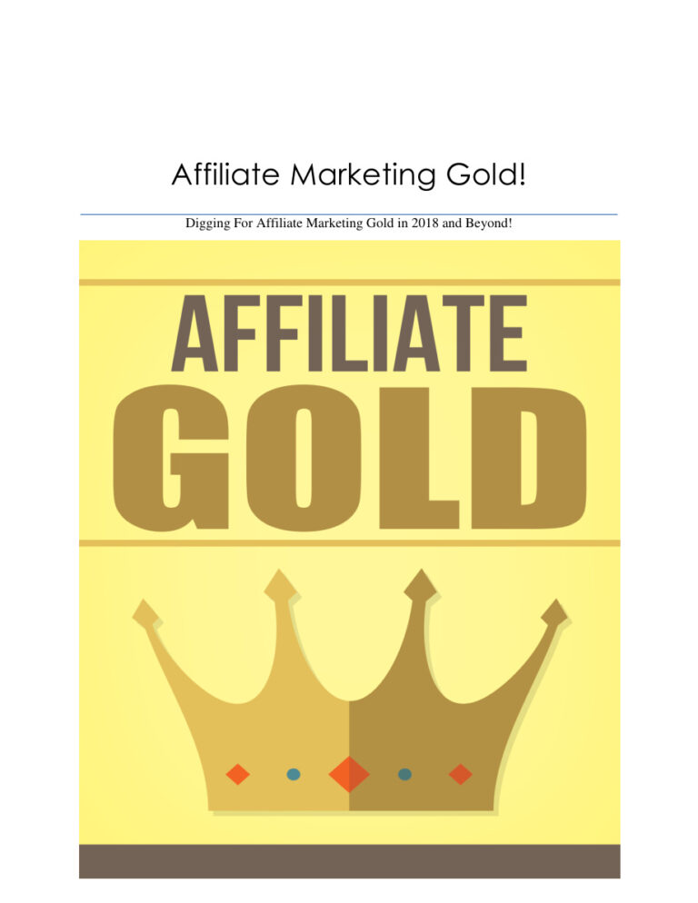 Affiliate Gold PDF Download – Unknown Author