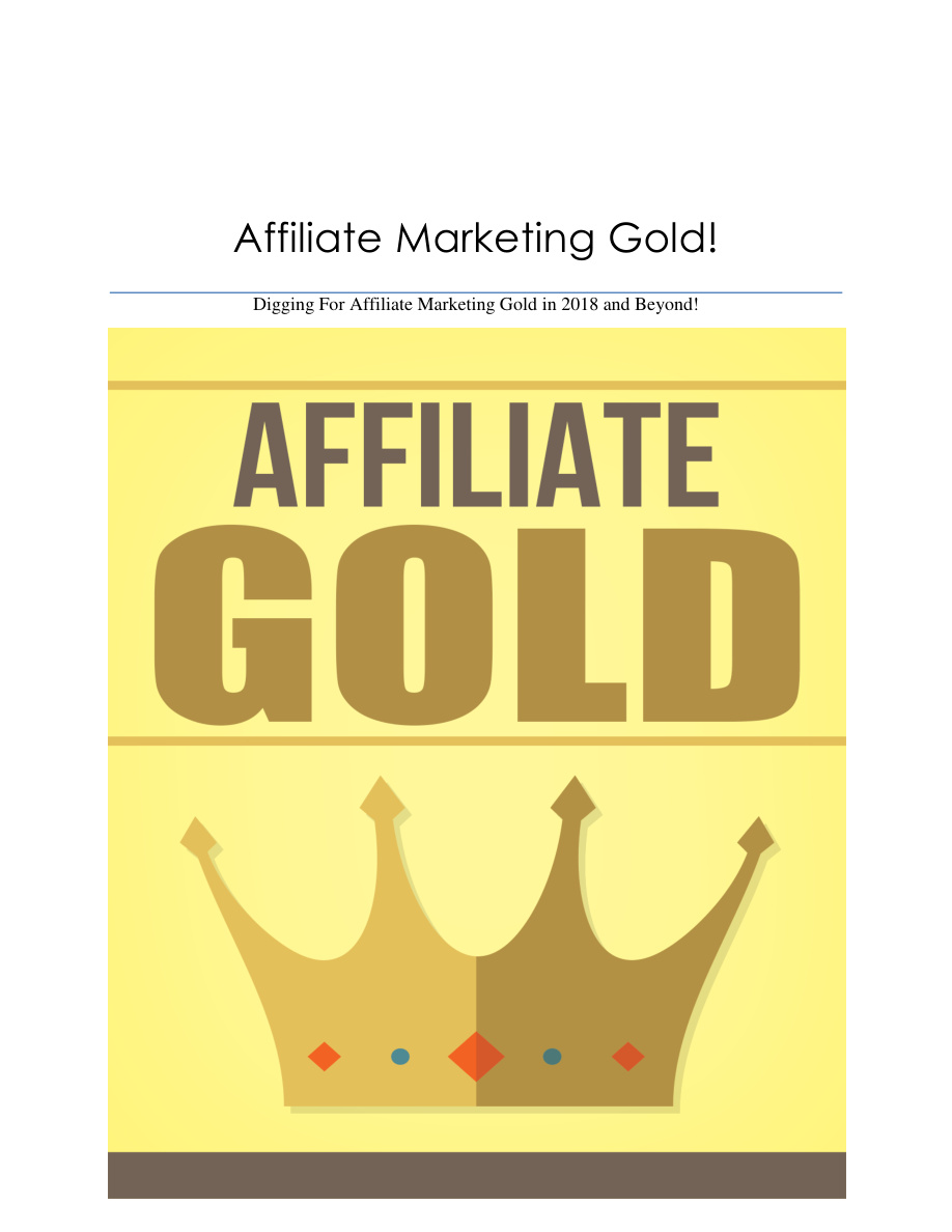 Affiliate Gold PDF Download