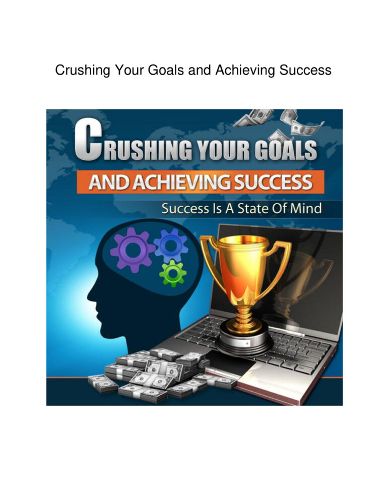 Crushing Your Goals and Achieving Success PDF Download – Unknown Author
