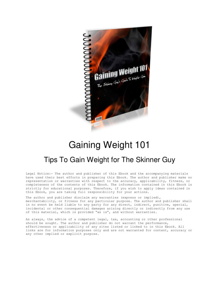 Gaining Weight 101 PDF Download – Unknown Author