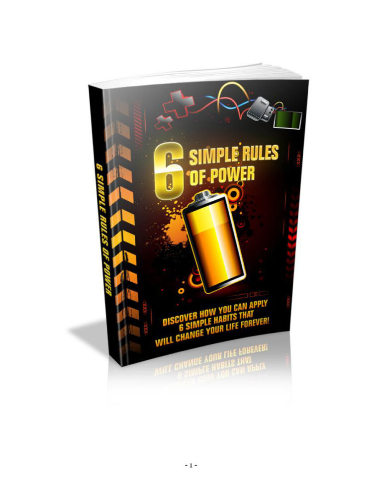 6 Simple Rules of Power PDF Download – Unknown Author