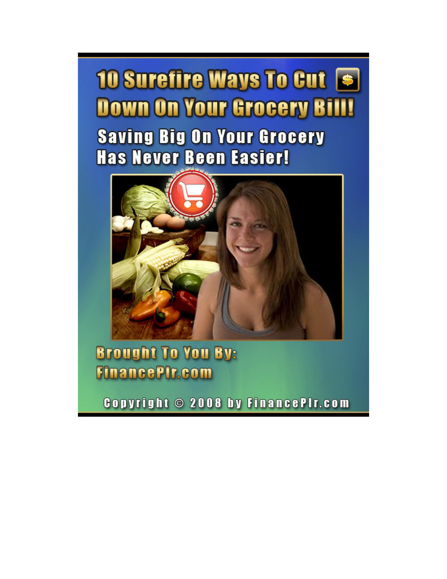 10 Surefire Ways to Cut Down on Your Grocery Bill PDF Download