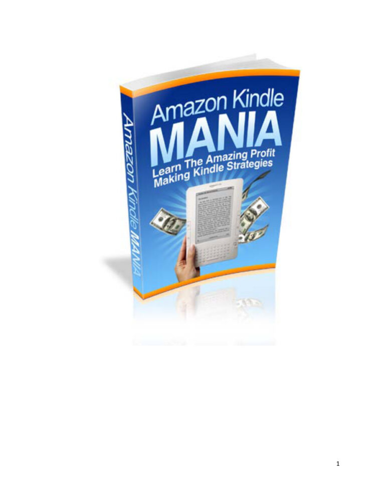 Amazon Kindle Mania PDF Download – Unknown Author