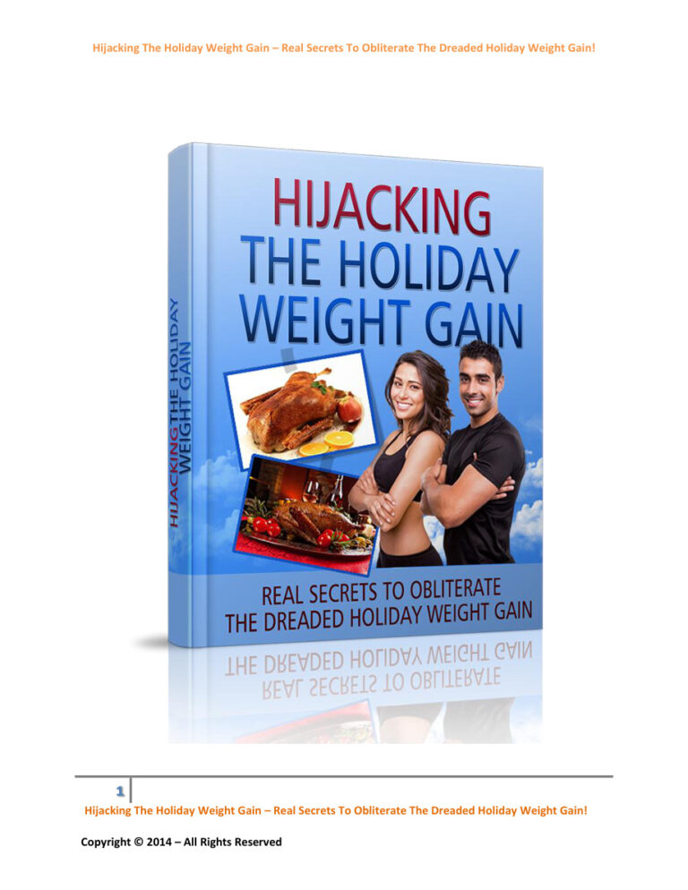 Hijacking the Holiday Weight Gain PDF Download – Unknown Author