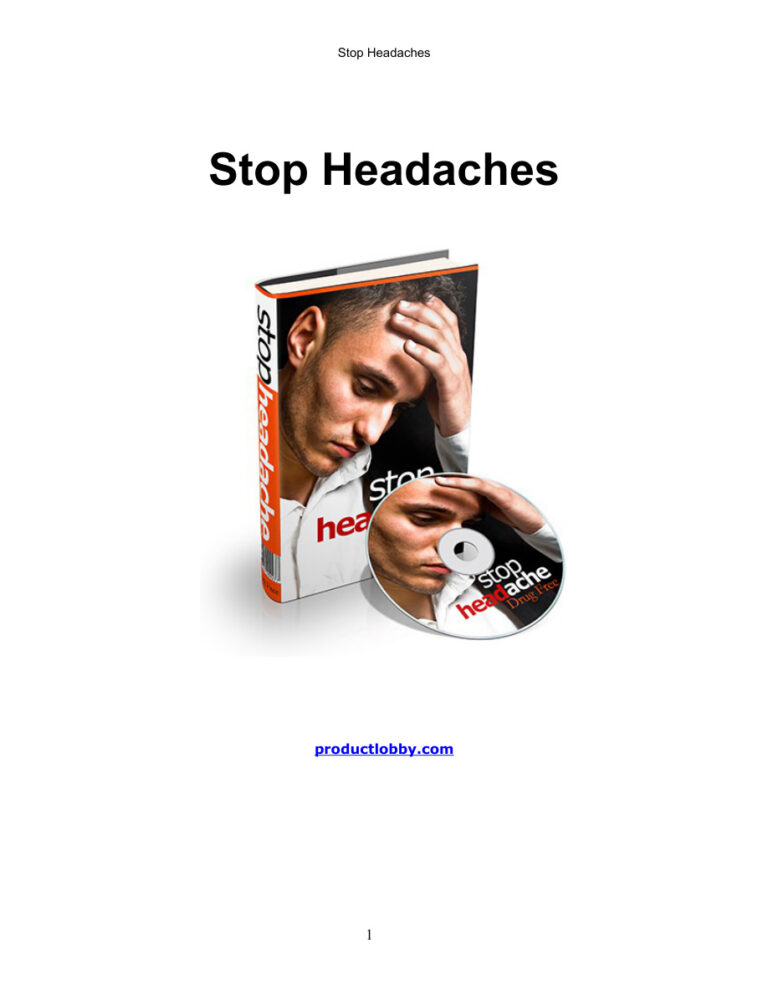 Stop Headaches Drug Free PDF Download – Unknown Author