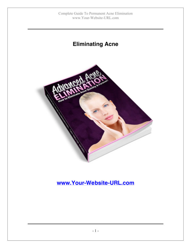 Eliminating Acne PDF Download – Unknown Author
