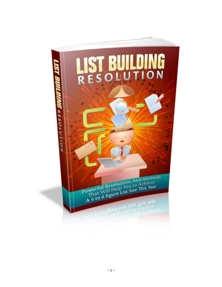 List Building Resolution PDF Download – Unknown Author