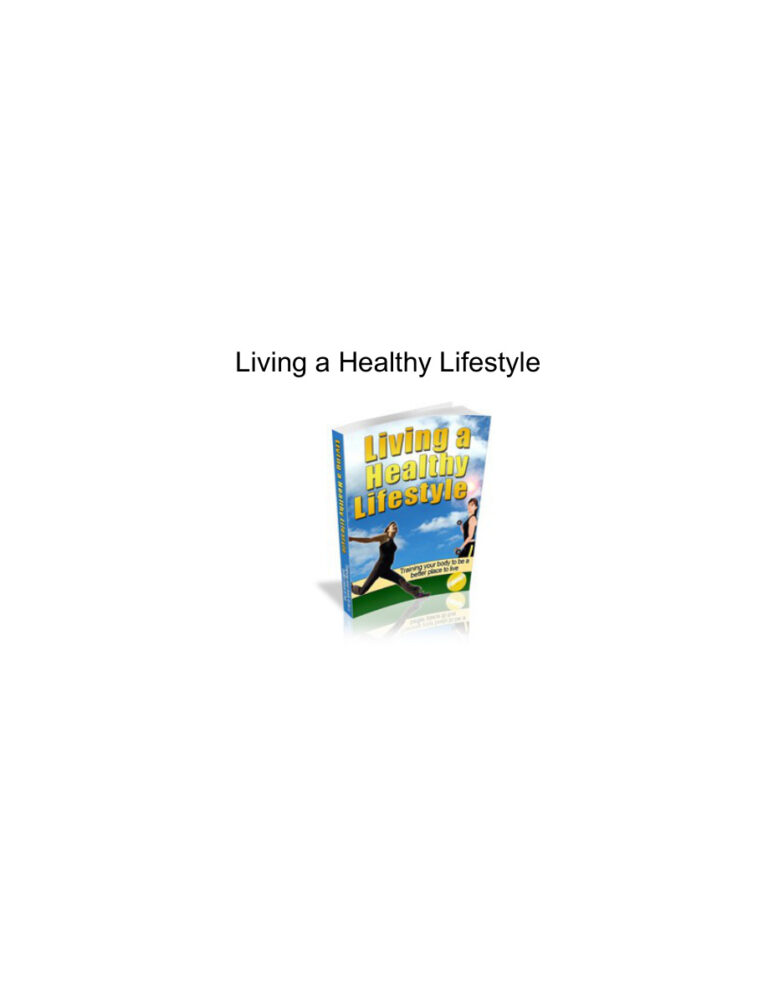 Living a Healthy Lifestyle PDF Download – Unknown Author