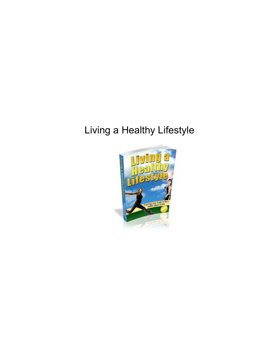 Living a Healthy Lifestyle PDF Download