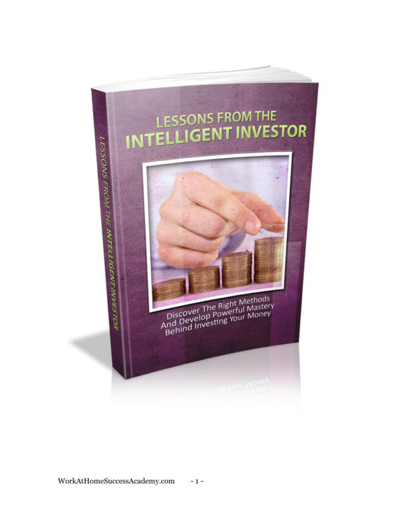 Lessons from the Intelligent Investor PDF Download – Unknown Author