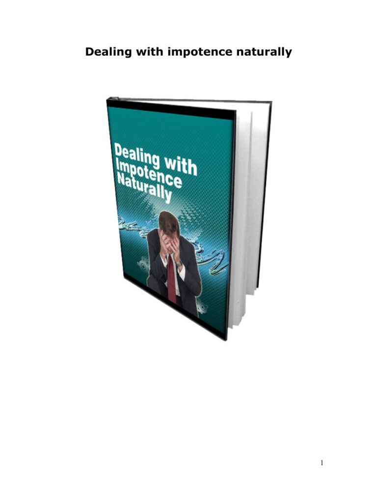 Dealing with Impotence Naturally PDF Download – Unknown Author
