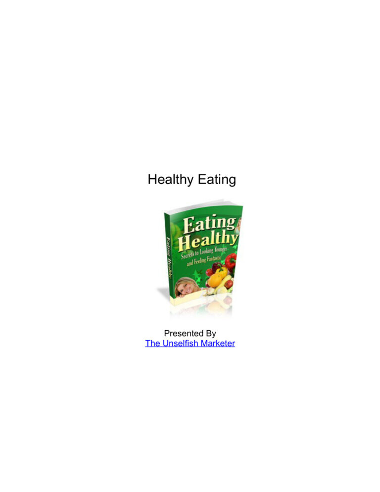 Eating Healthy Secrets of Looking Younger PDF Download – Unknown Author