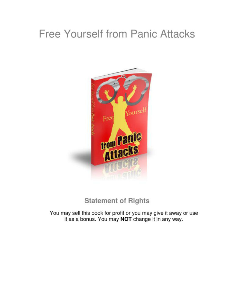 Panic Attacks: Free Yourself PDF Download – Unknown Author