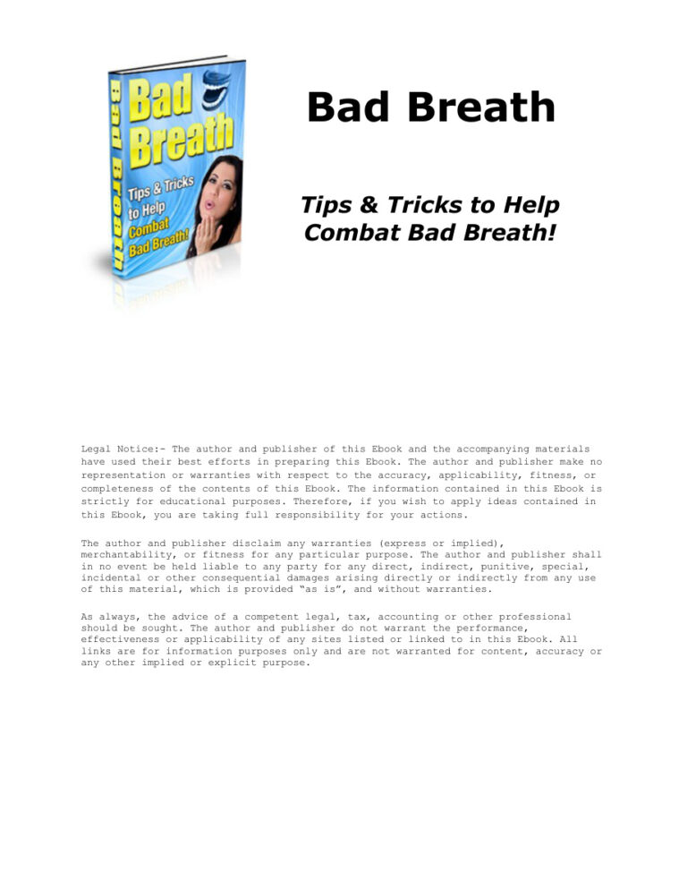 Bad Breath PDF Download – Unknown Author