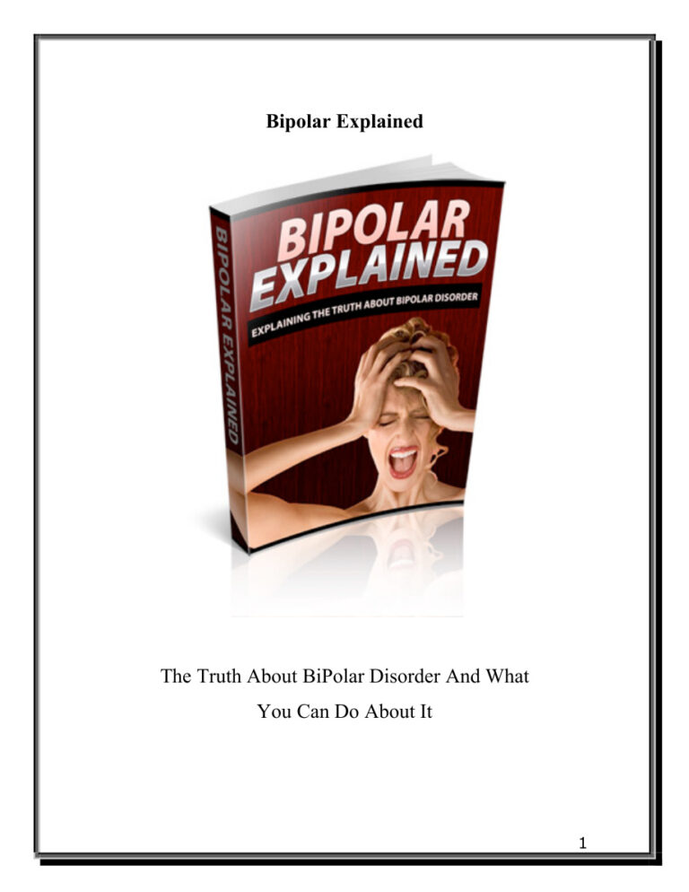 Bipolar Explained PDF Download – Unknown Author