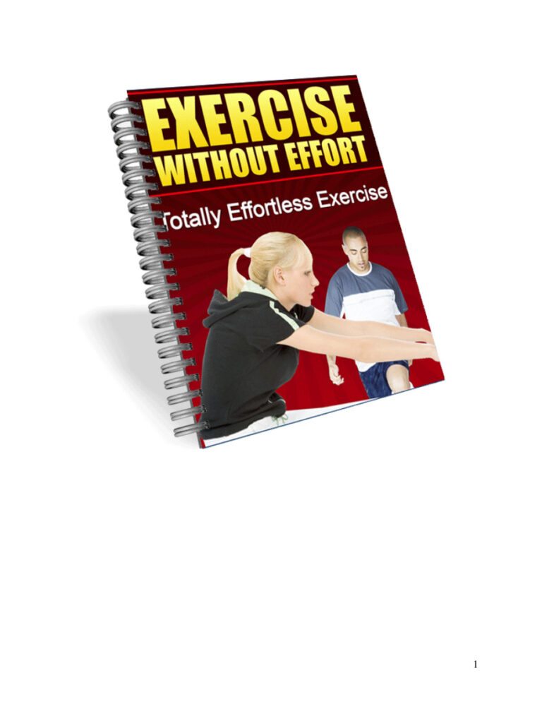 Exercise Without Effort PDF Download – Unknown Author
