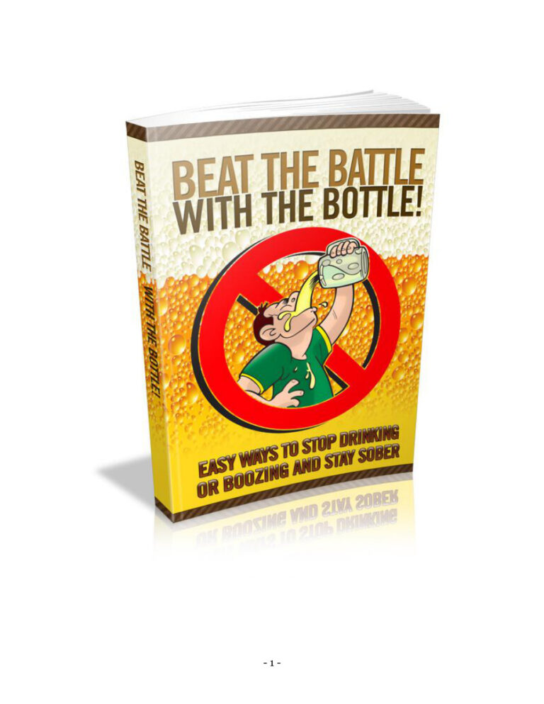 Beat the Battle with the Bottle PDF Download – Unknown Author