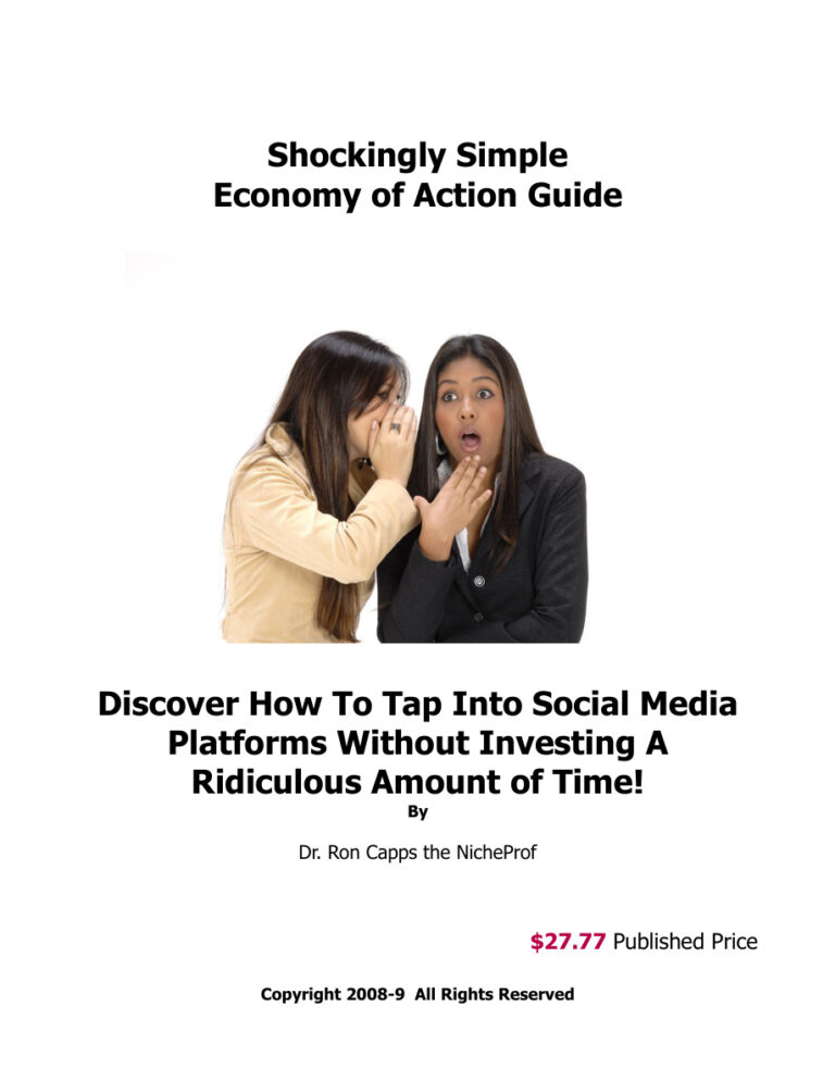 Shockingly Simple Economy of Action Guide PDF Download – Unknown Author