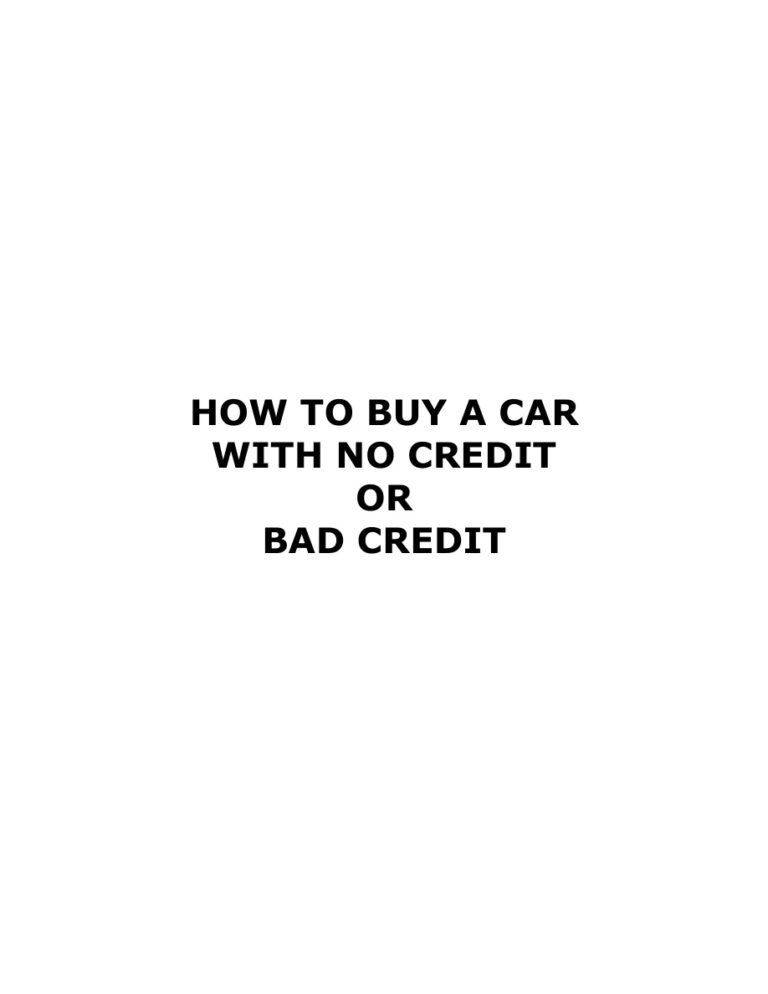 Buying Car with No Credit PDF Download – Unknown Author
