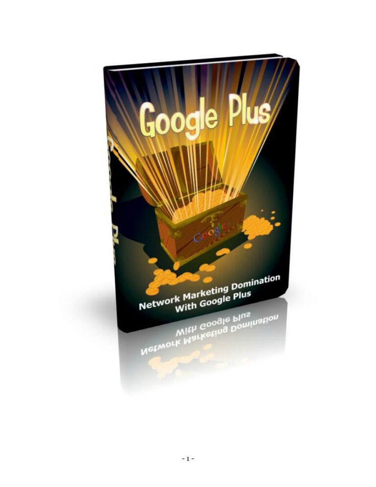 Google Plus Network Marketing PDF Download – Unknown Author