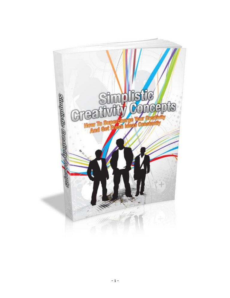 Simplistic Creativity Concepts PDF Download – Unknown Author