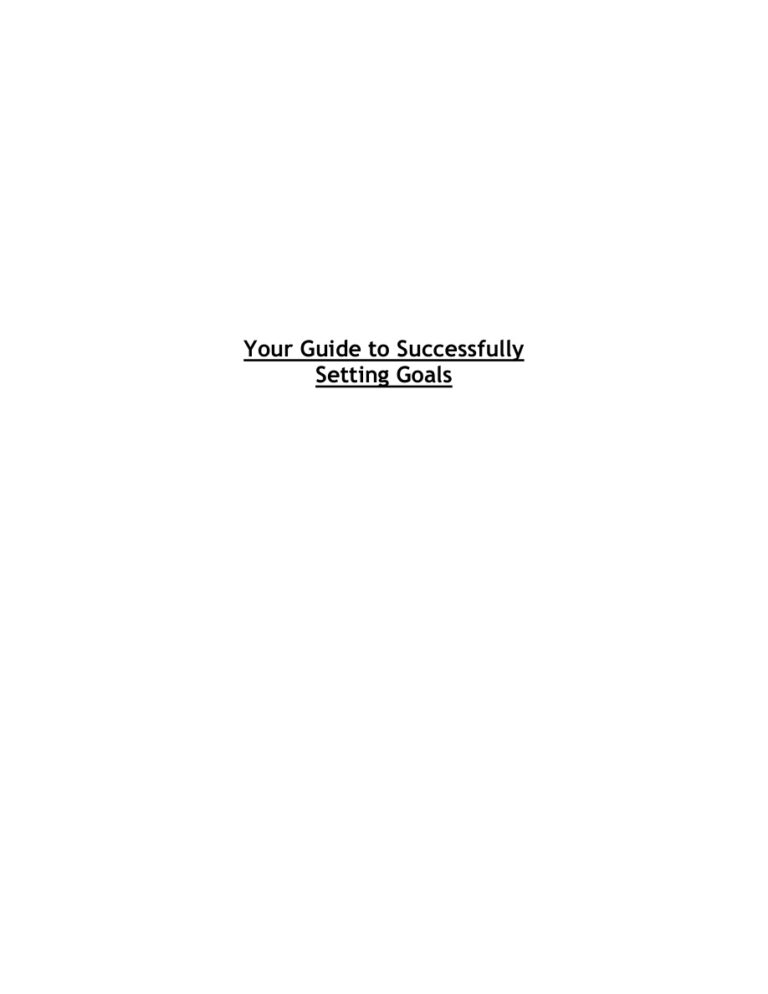 Goal: Your Guide to Successfully Setting Goals PDF Download – Unknown Author