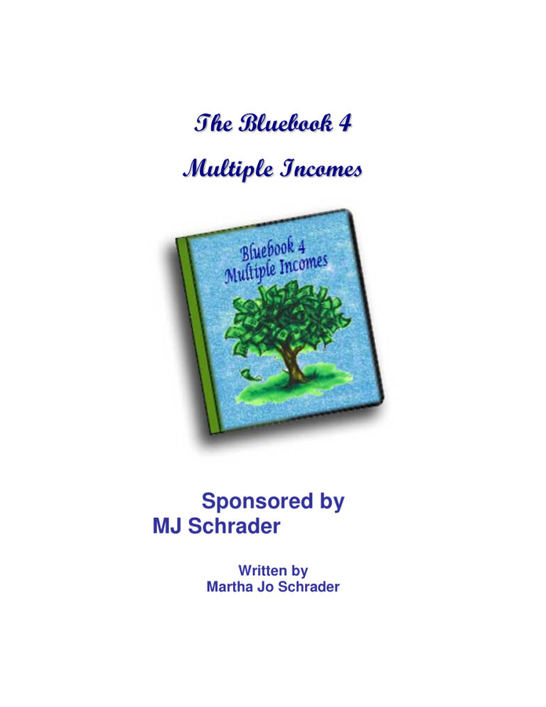 The Bluebook 4: Multiple Incomes PDF Download – Unknown Author