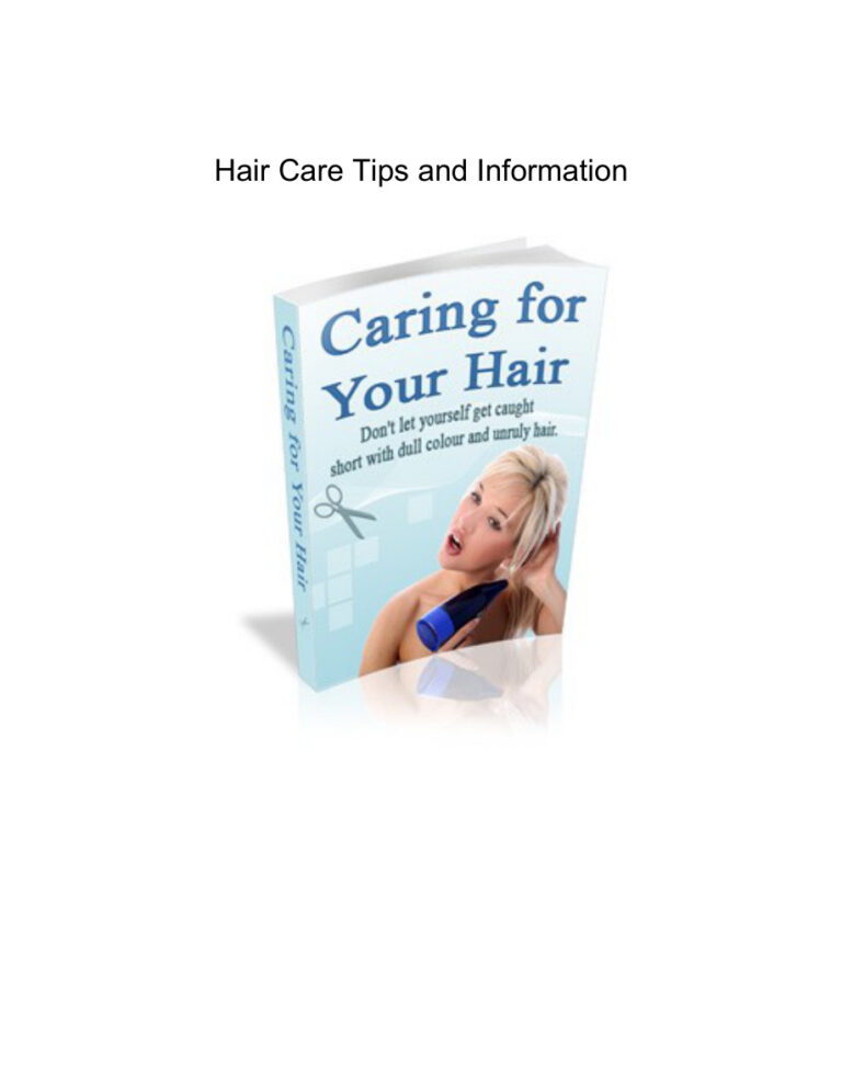 Caring for Your Hair PDF Download – Unknown Author