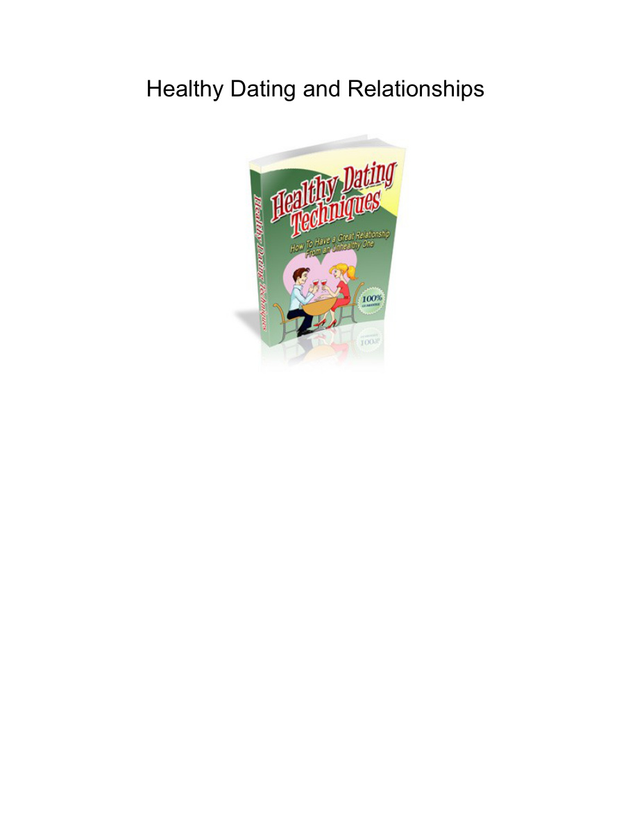 Healthy Dating and Relationships PDF Download