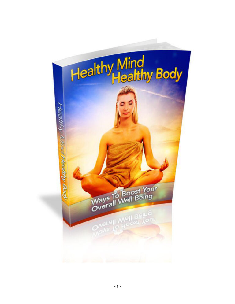 Healthy Mind Healthy Body PDF Download – Unknown Author